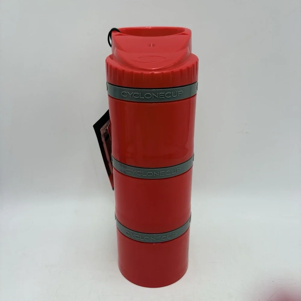 Cyclone Cup Core Red Protein Shaker Storage Containers Stackable NEW 3 Piece